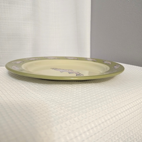 Vtg Enamelware Fish Plate Metal Replacement Dish Serving Wall Decor - Picture 3 of 5